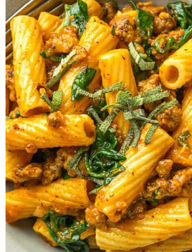 Pumpkin pasta Dinner - vegetarian, serves approx four