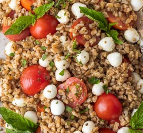 Farro Caprese Salad