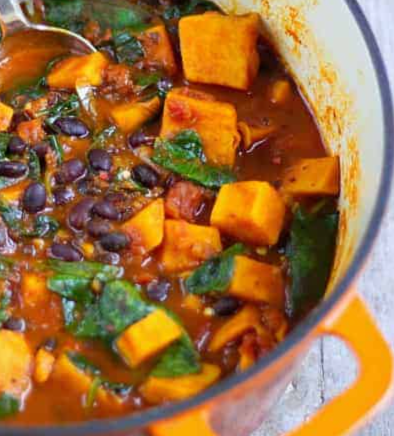 Lunch Sweet Potato and Black Bean Stew- vegan/gf
