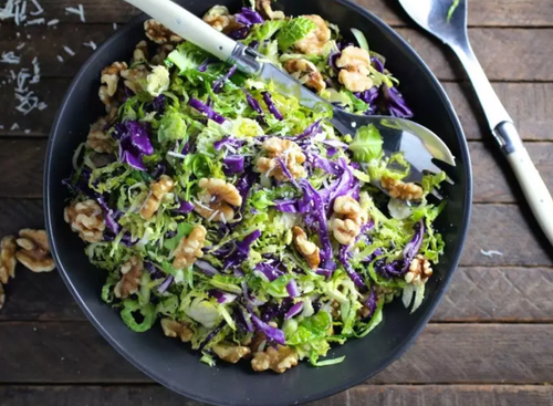 Shaved Brussel Sprout Salad - vegan/gf