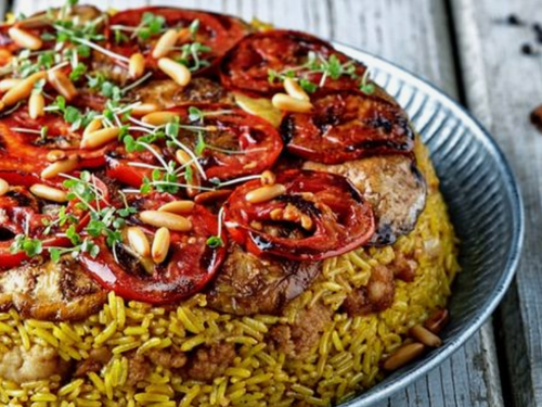 Makloubia - upside down rice - vegan/gf