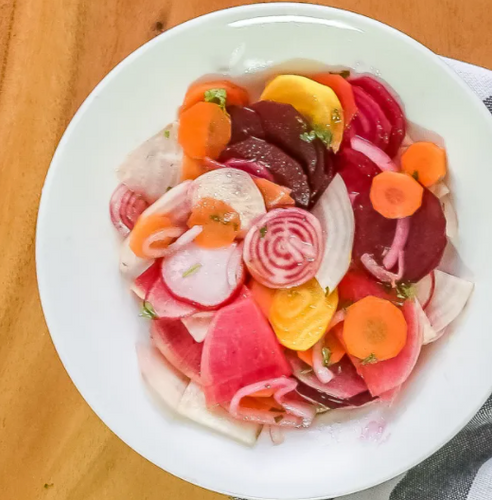 Root Veggie Salad with Parsley Vinaigrette - v/gf/keto/paleo/aip