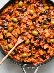 Eggplant Puttanesca - vegan