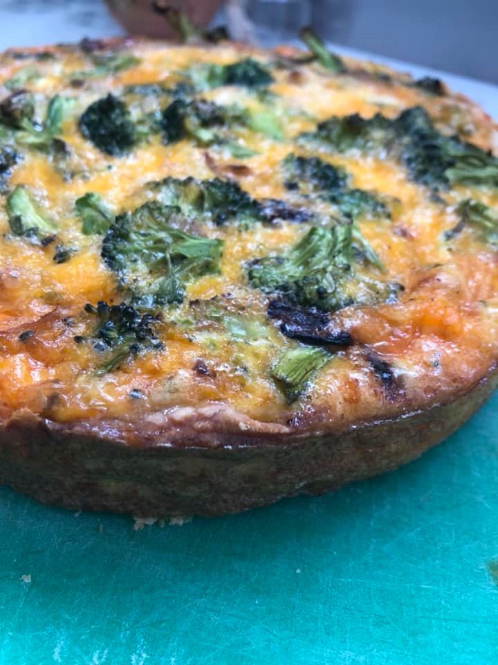 Quiche Sausage/Cheddar Crusted